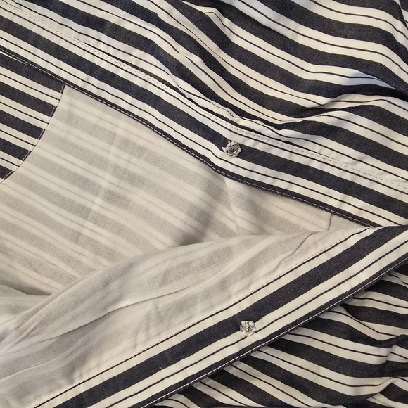 Striped Blue and White Maxi Dress - Picture 6 of 7